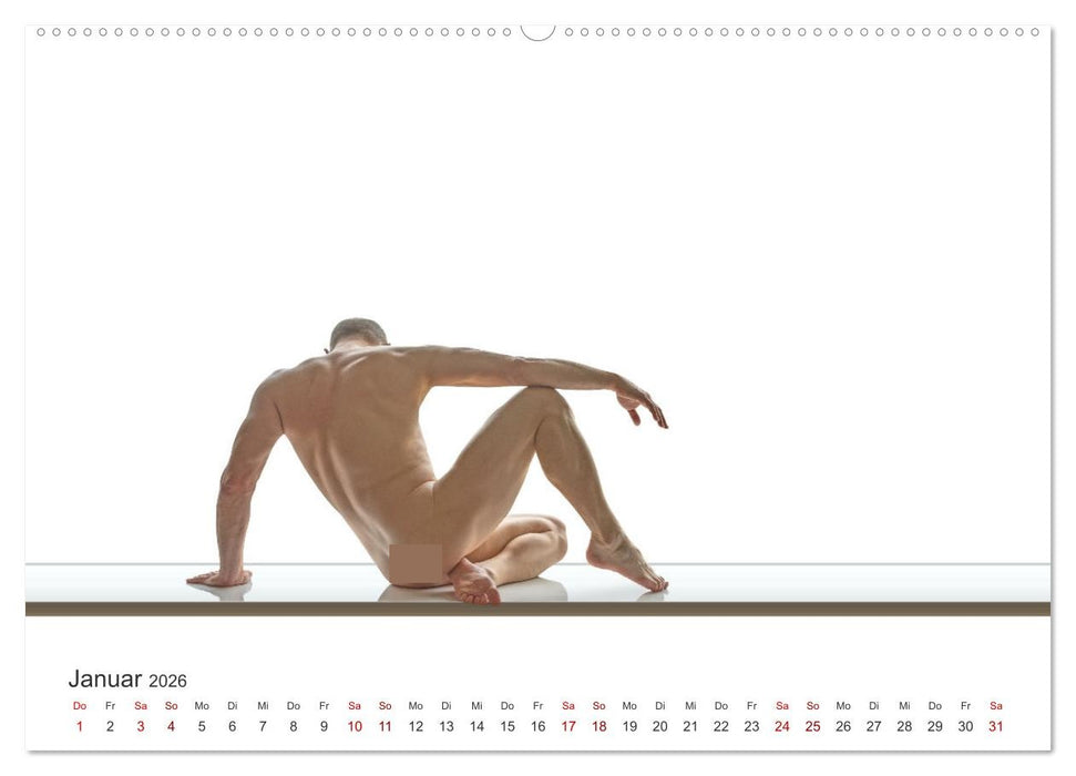 Form und Sinnlichkeit - minimalistische Männerakte (CALVENDO Premium Wandkalender 2026)
