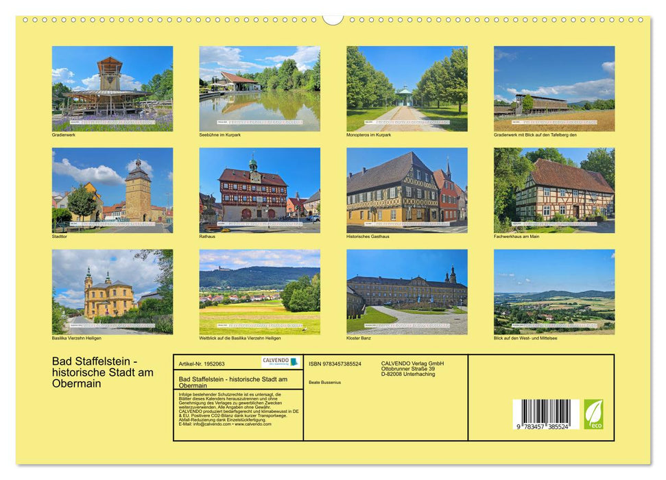 Bad Staffelstein - historische Stadt am Obermain (CALVENDO Premium Wandkalender 2026)