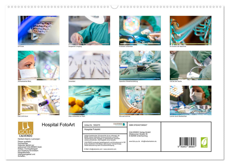 Hospital FotoArt (CALVENDO Premium Wandkalender 2026)