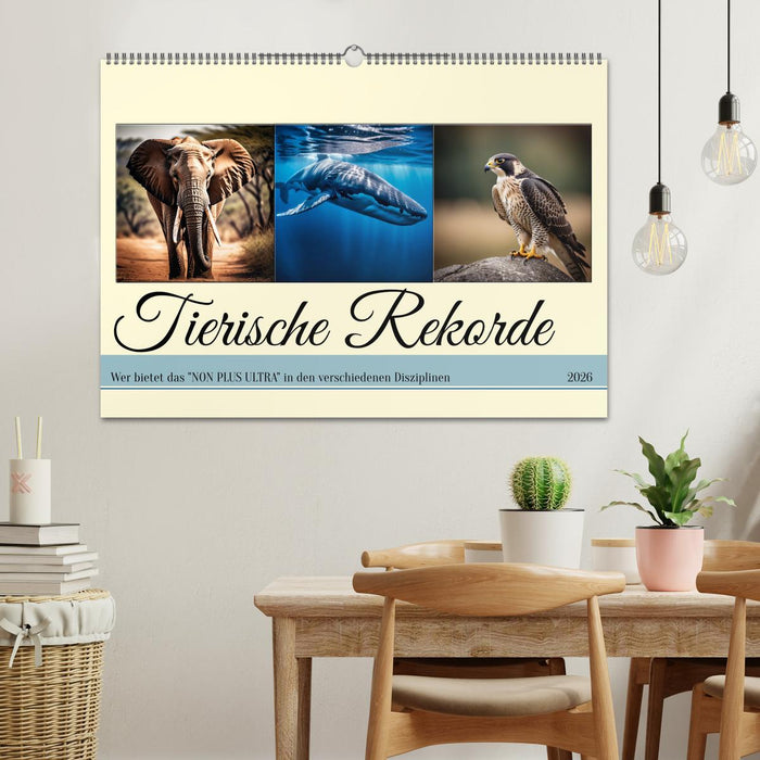 Tierische Rekorde (CALVENDO Wandkalender 2026)