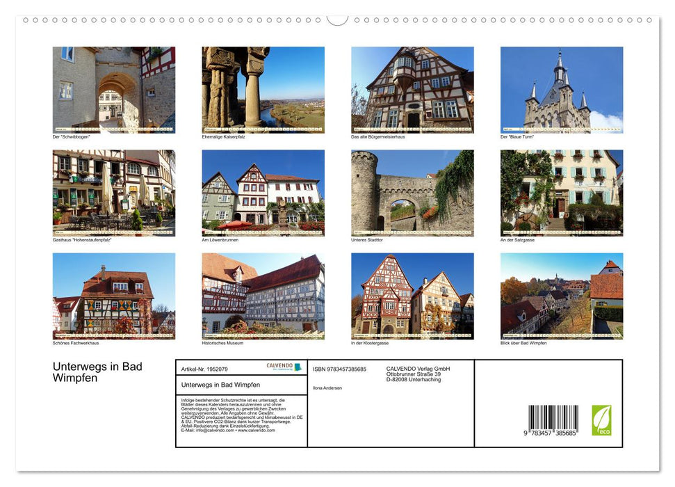 Unterwegs in Bad Wimpfen (CALVENDO Premium Wandkalender 2026)