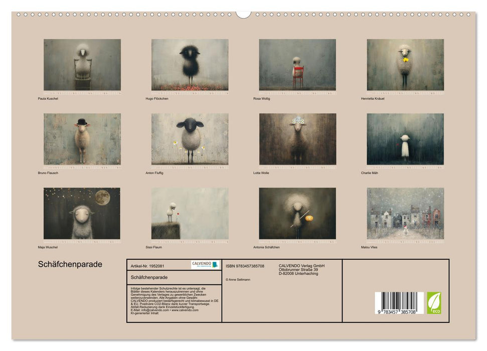 Schäfchenparade (CALVENDO Premium Wandkalender 2026)