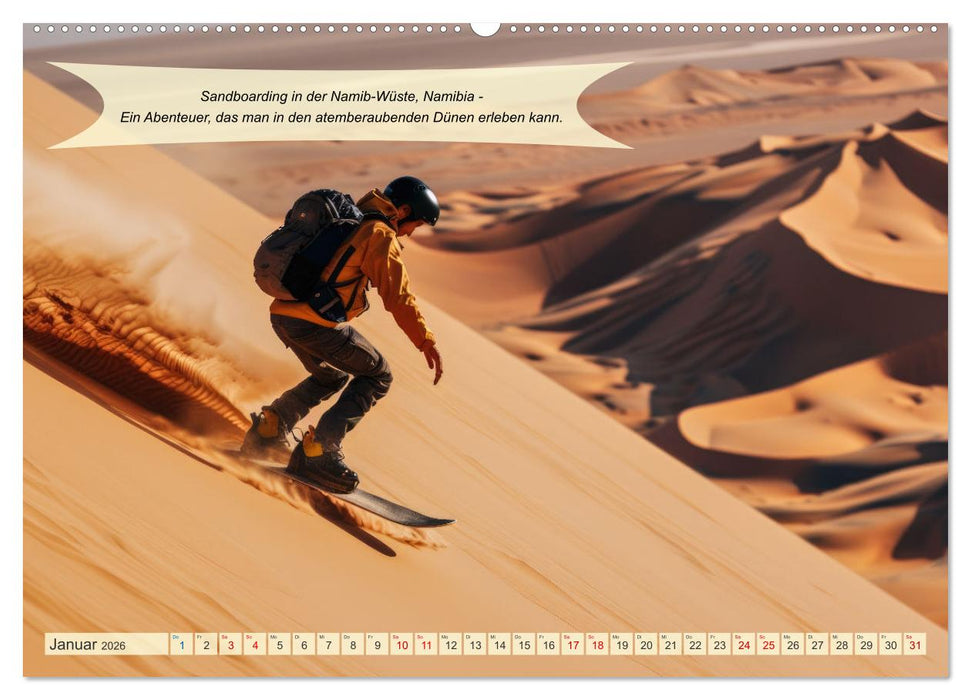 Abenteuerideen für Adrenalin Junkies (CALVENDO Wandkalender 2026)