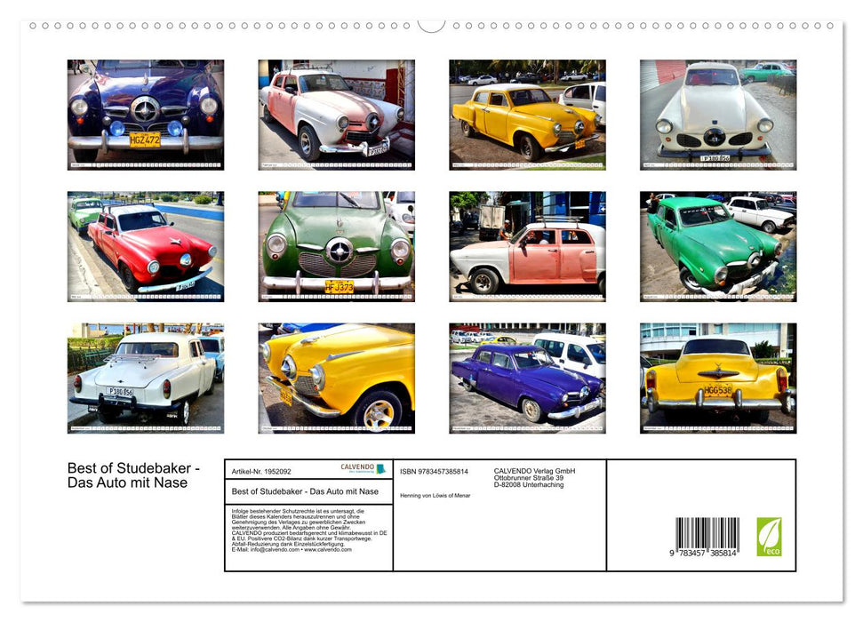 Best of Studebaker - Das Auto mit Nase (CALVENDO Premium Wandkalender 2026)