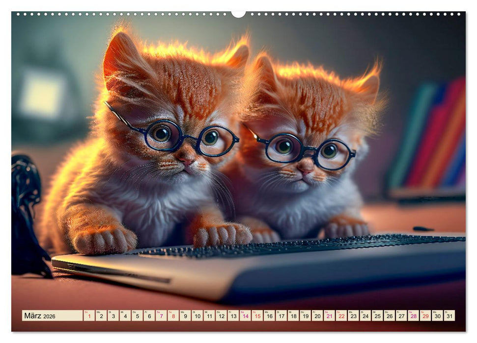 Katzen Freunde (CALVENDO Premium Wandkalender 2026)