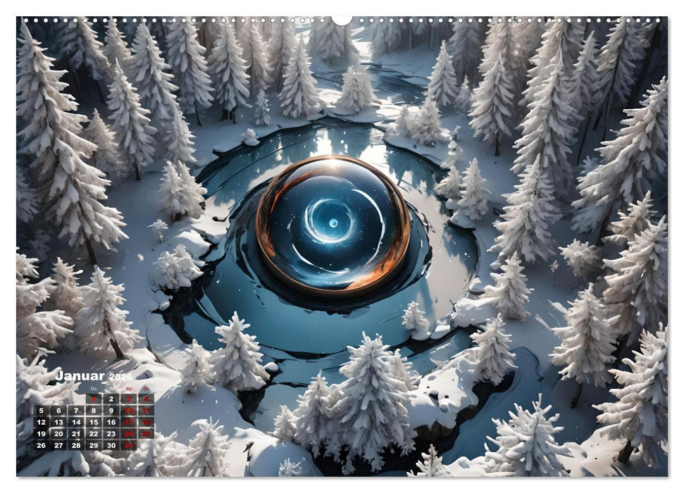 Portale in fremde Welten - Mystische Pforten (CALVENDO Premium Wandkalender 2026)