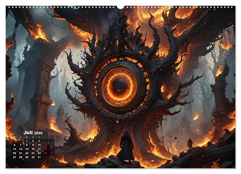 Portale in fremde Welten - Mystische Pforten (CALVENDO Premium Wandkalender 2026)