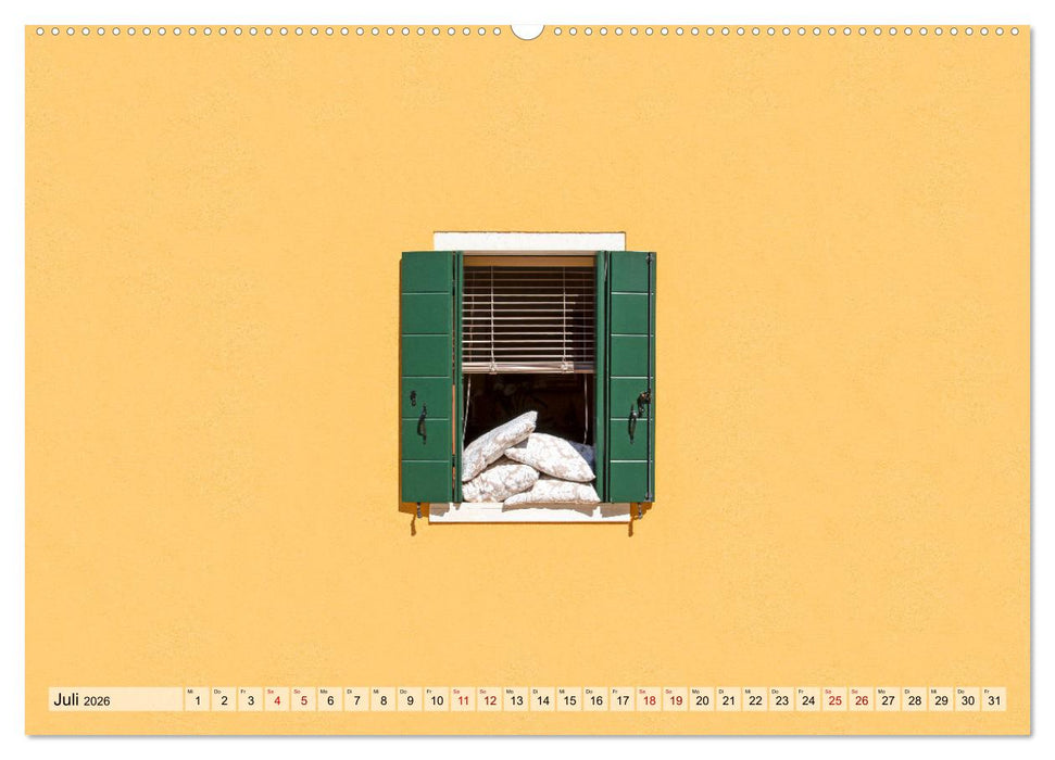 Minimal Burano (CALVENDO Premium Wandkalender 2026)