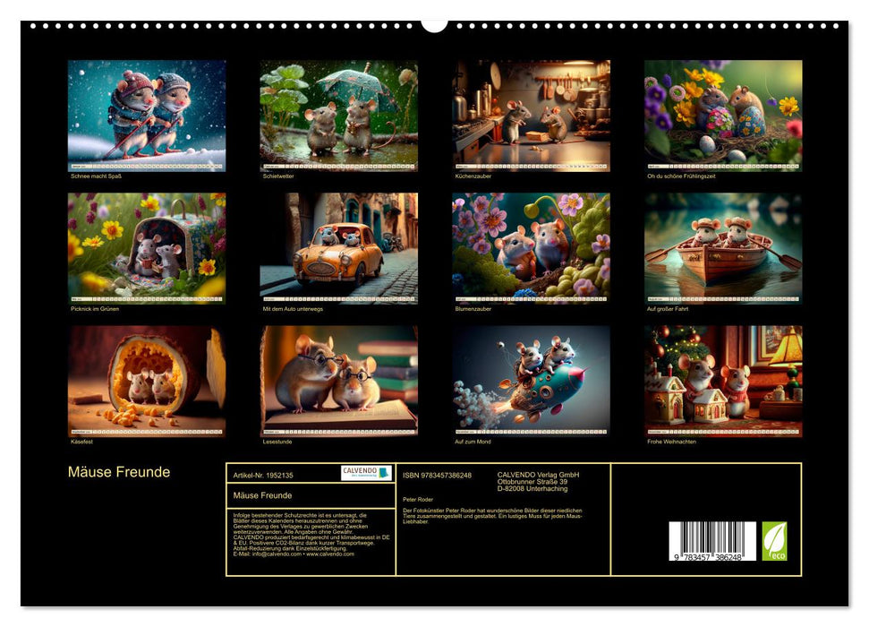 Mäuse Freunde (CALVENDO Premium Wandkalender 2026)
