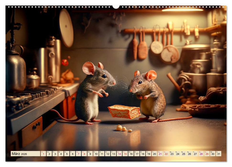 Mäuse Freunde (CALVENDO Premium Wandkalender 2026)