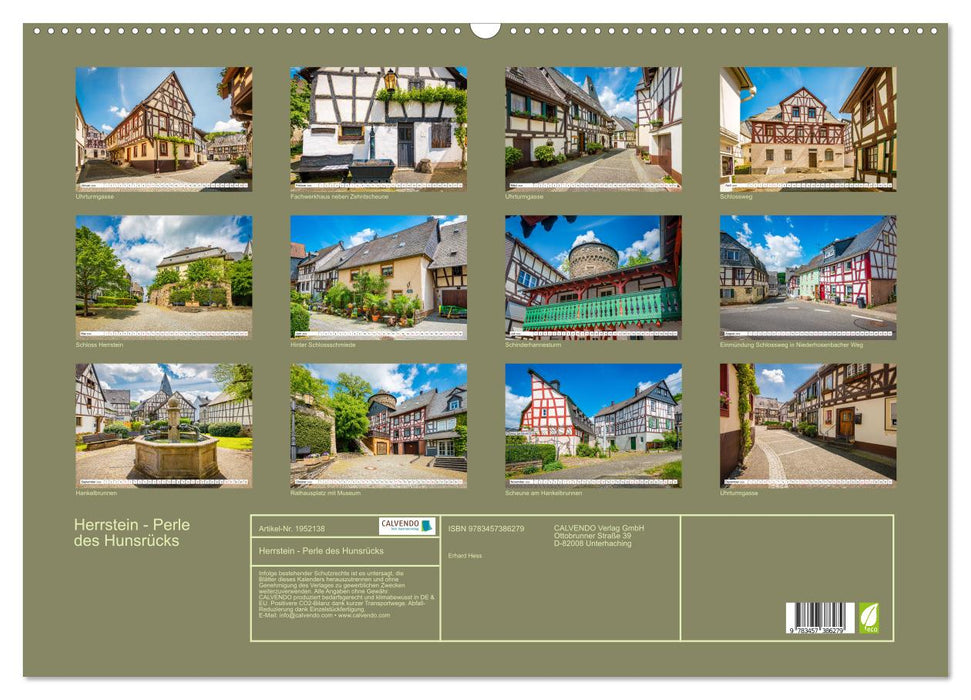 Herrstein - Perle des Hunsrücks (CALVENDO Wandkalender 2026)
