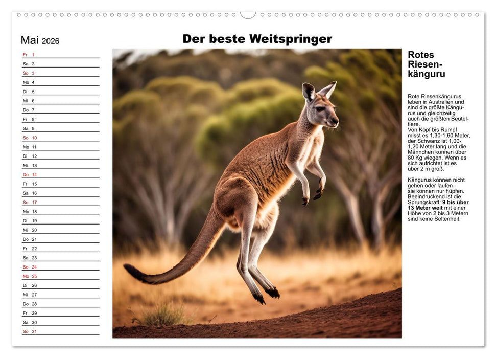 Tierische Rekorde (CALVENDO Premium Wandkalender 2026)