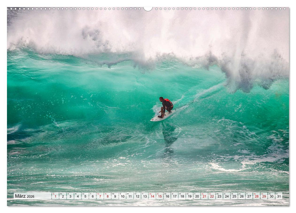 Surfen - from Inside the Barrel (CALVENDO Premium Wandkalender 2026)