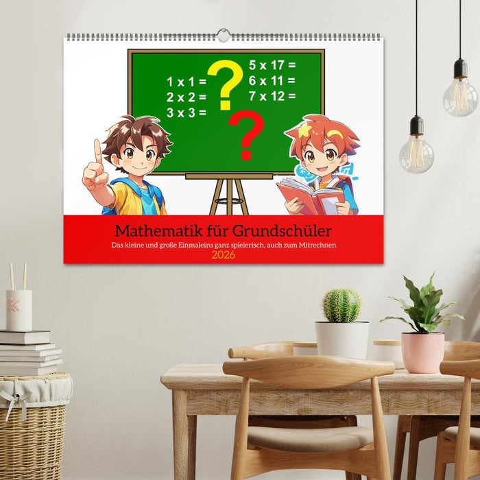 Mathematik für Grundschüler (CALVENDO Wandkalender 2026)