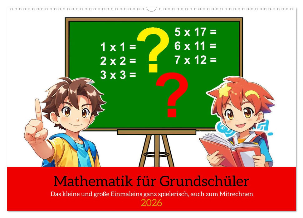 Mathematik für Grundschüler (CALVENDO Wandkalender 2026)
