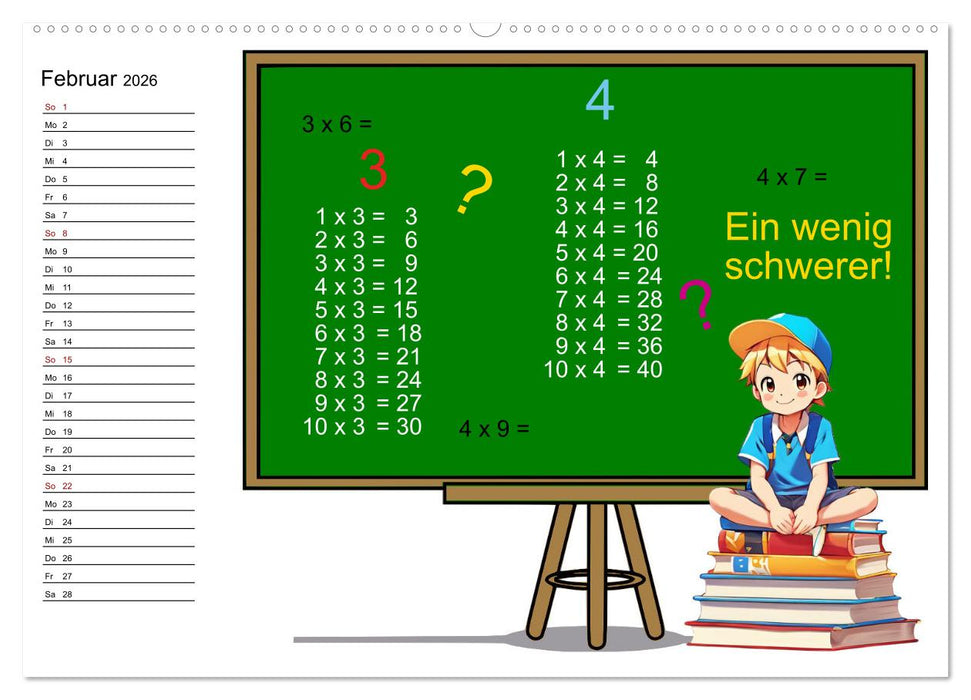Mathematik für Grundschüler (CALVENDO Wandkalender 2026)