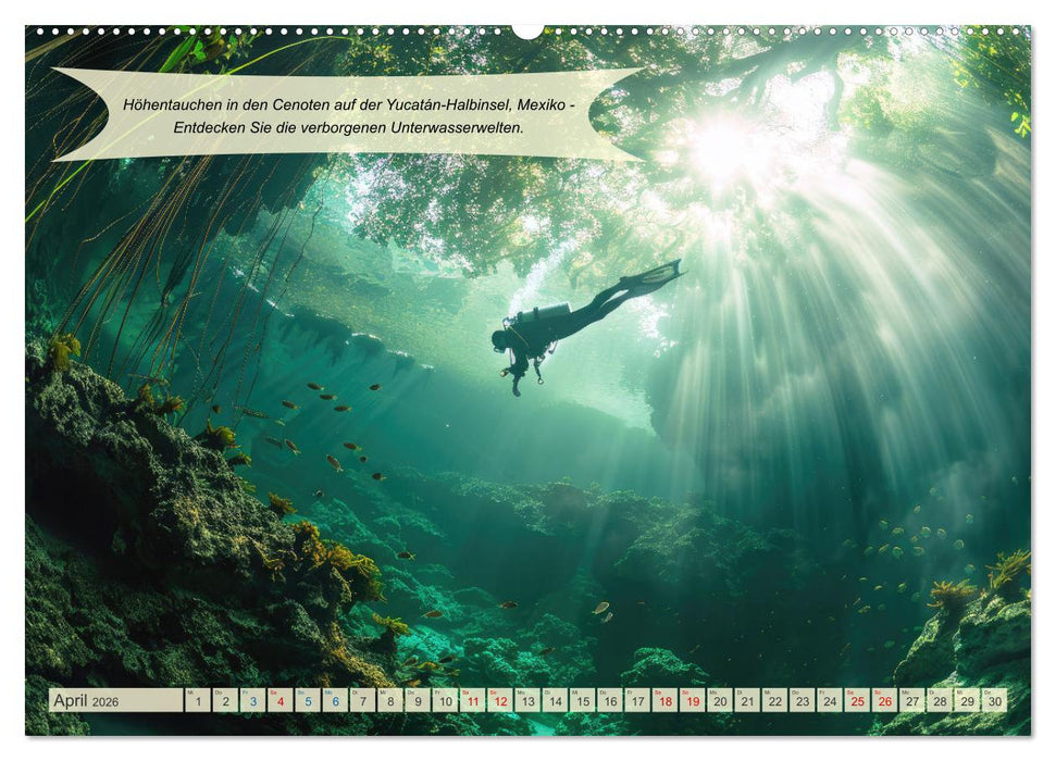 Abenteuerideen für Adrenalin Junkies (CALVENDO Premium Wandkalender 2026)