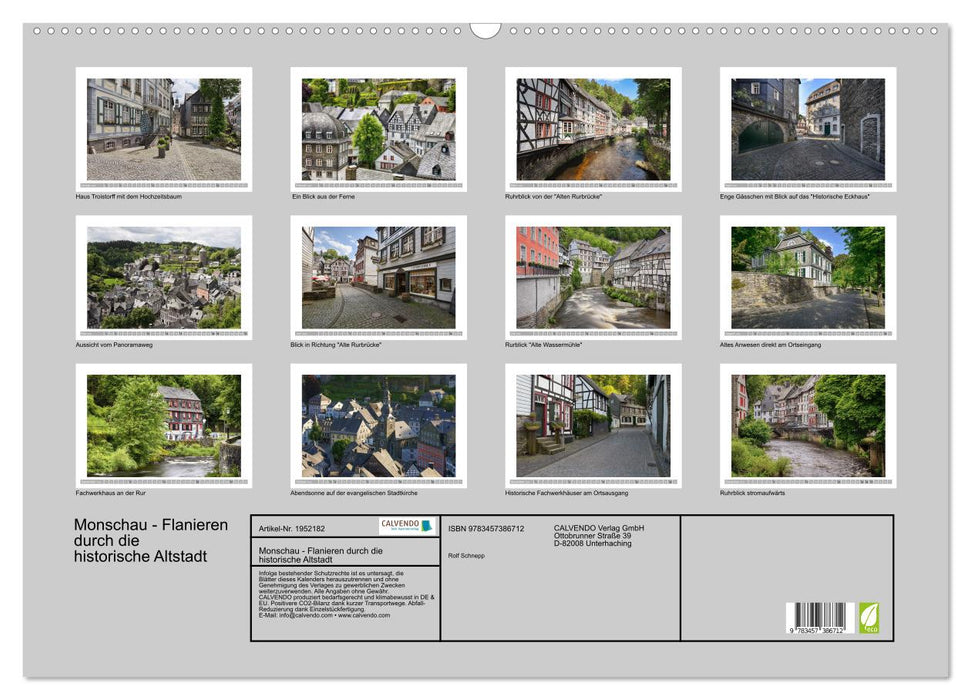 Monschau - Flanieren durch die historische Altstadt (CALVENDO Wandkalender 2026)