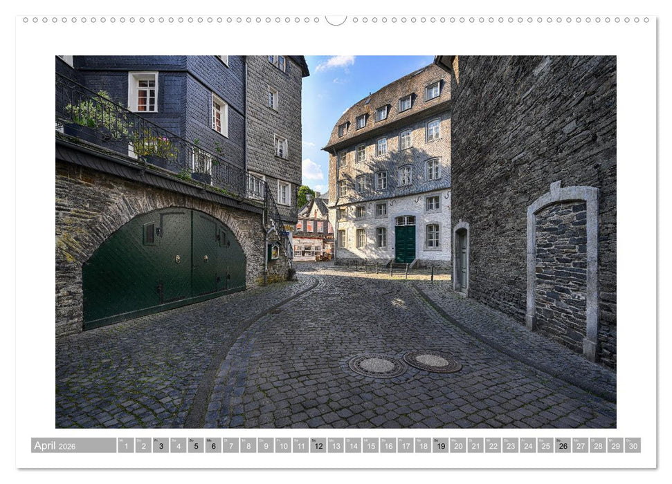 Monschau - Flanieren durch die historische Altstadt (CALVENDO Wandkalender 2026)