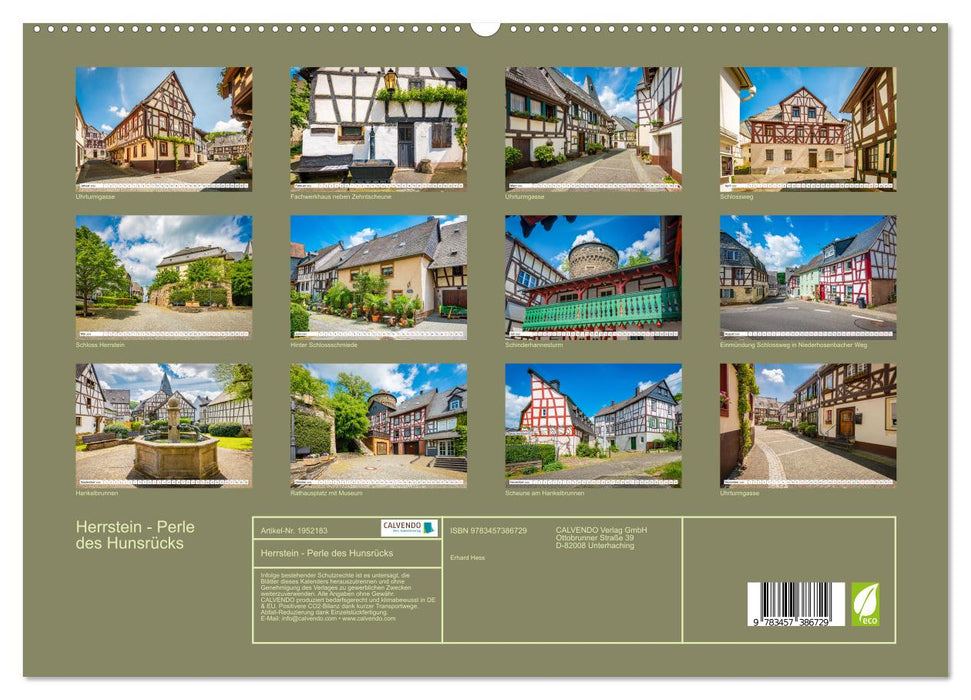 Herrstein - Perle des Hunsrücks (CALVENDO Premium Wandkalender 2026)