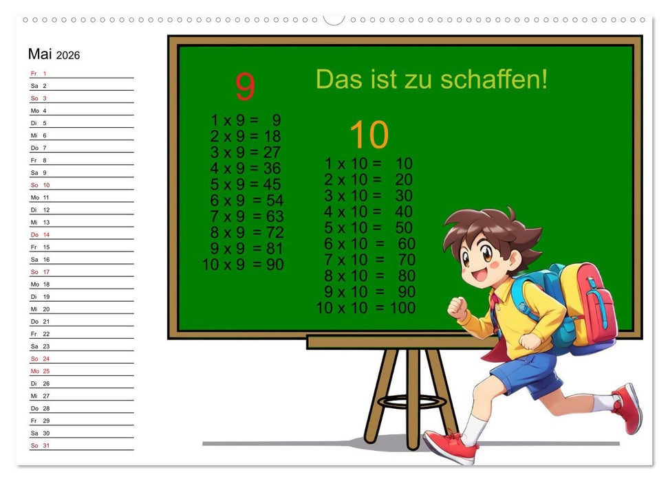 Mathematik für Grundschüler (CALVENDO Premium Wandkalender 2026)