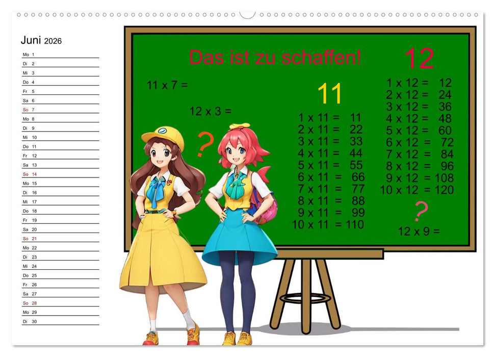 Mathematik für Grundschüler (CALVENDO Premium Wandkalender 2026)