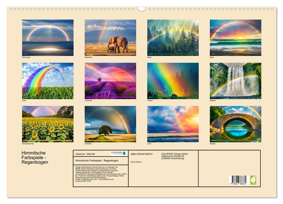 Himmlische Farbspiele - Regenbogen (CALVENDO Wandkalender 2026)