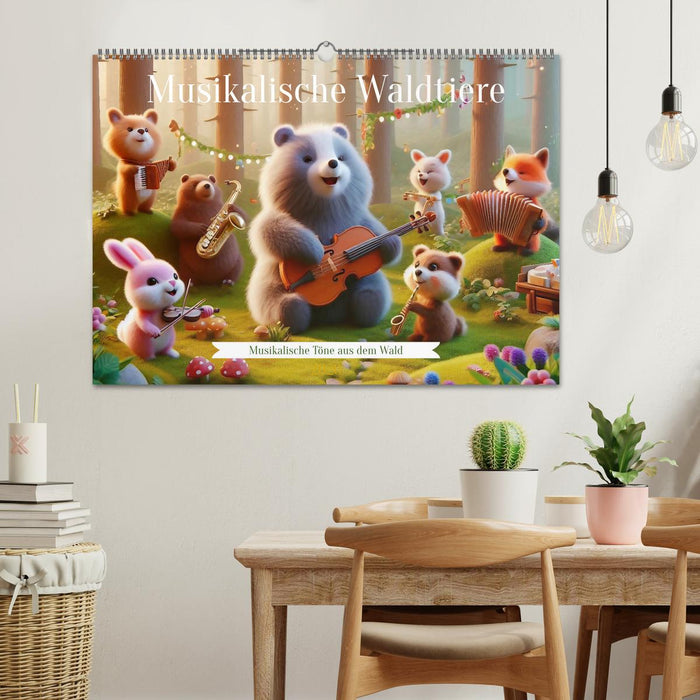 Musikalische Waldtiere (CALVENDO Wandkalender 2026)