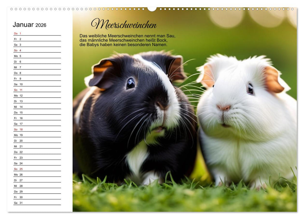 Für pfiffige Kids- Haus- und Hoftiere (CALVENDO Wandkalender 2026)