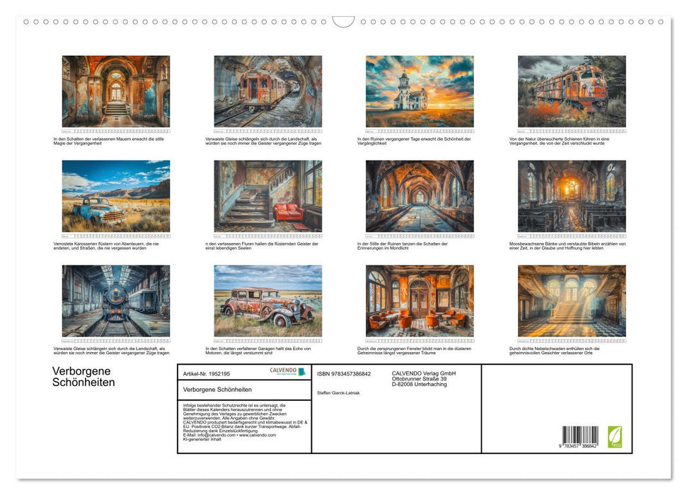 Verborgene Schönheiten (CALVENDO Wandkalender 2026)