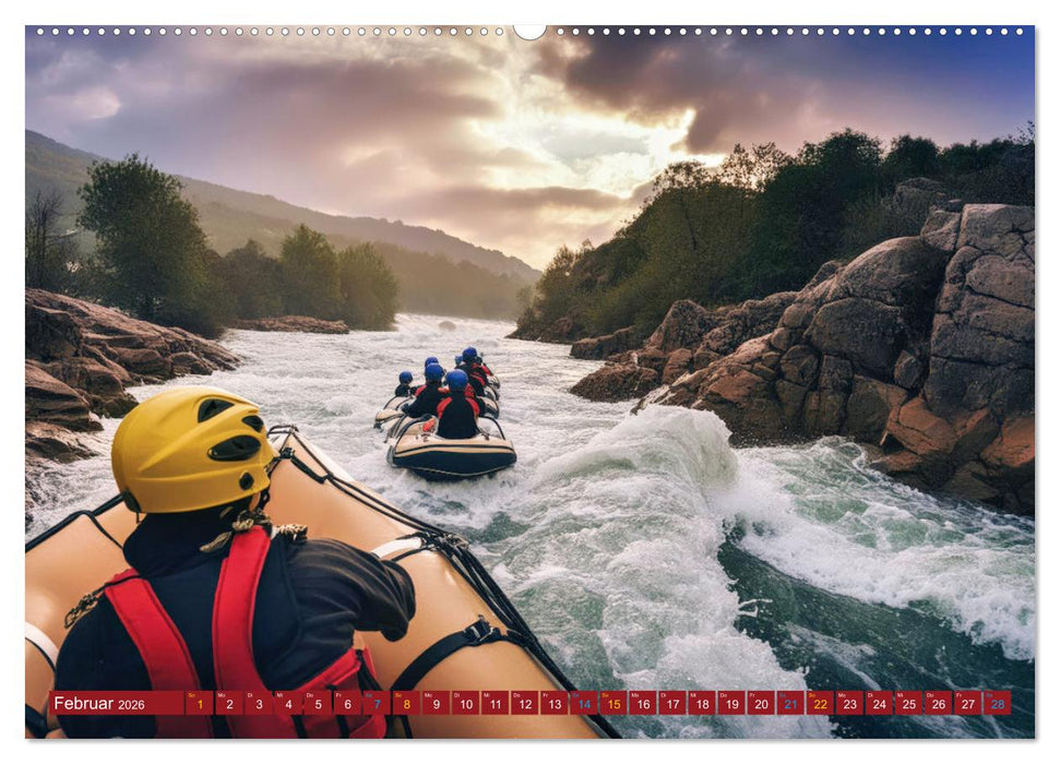 Faszination Wildwasser - Rafting (CALVENDO Premium Wandkalender 2026)