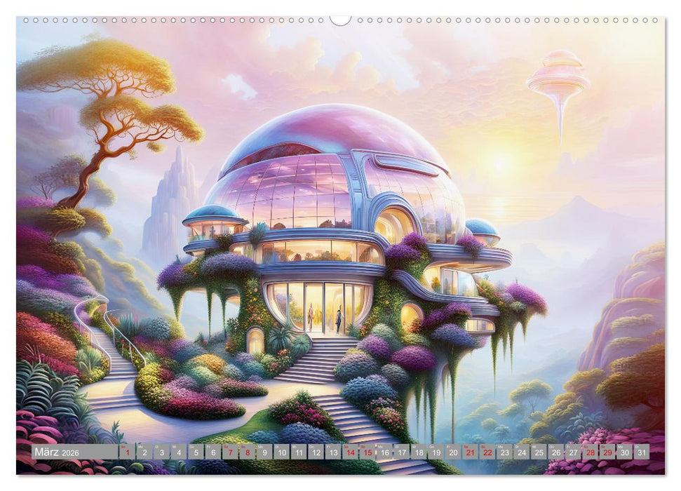 Architektur Futuristische Horizonte (CALVENDO Premium Wandkalender 2026)