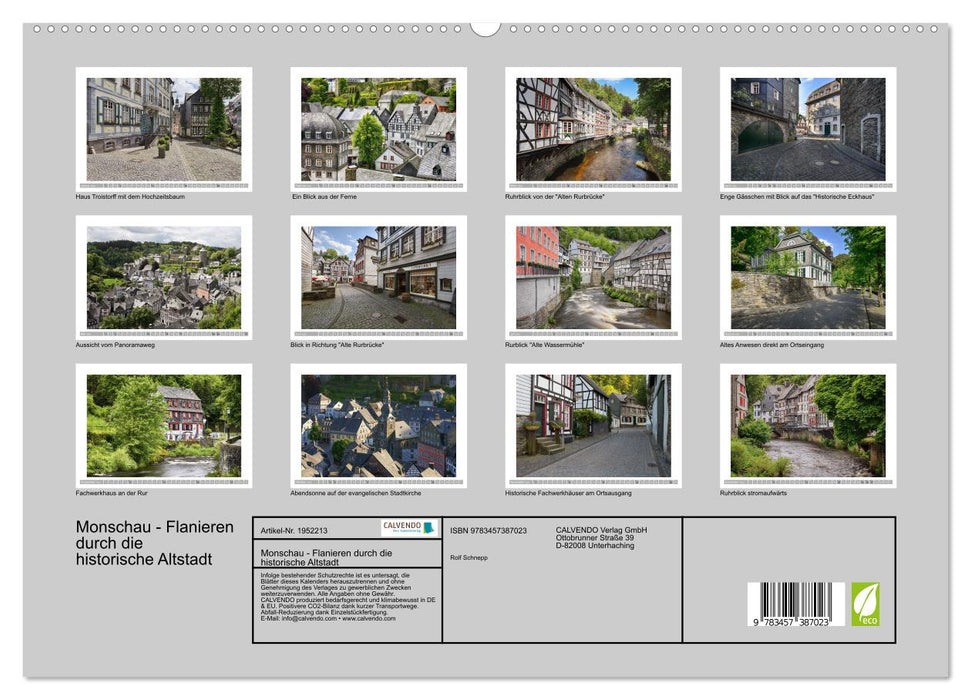 Monschau - Flanieren durch die historische Altstadt (CALVENDO Premium Wandkalender 2026)