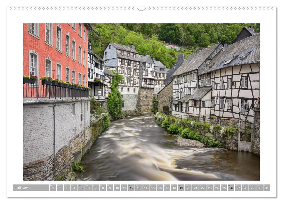 Monschau - Flanieren durch die historische Altstadt (CALVENDO Premium Wandkalender 2026)