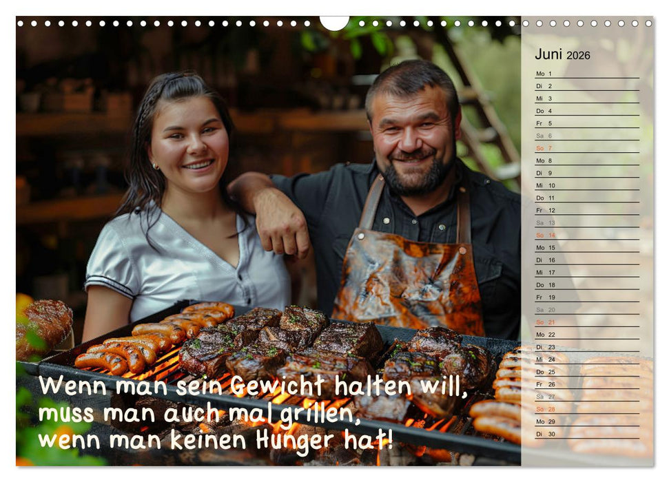 Lieblingshobby Grillen (CALVENDO Wandkalender 2026)