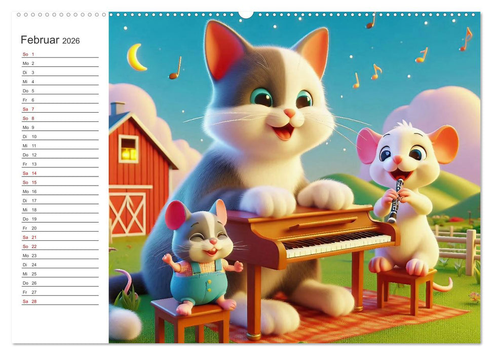 Musikalische Waldtiere (CALVENDO Premium Wandkalender 2026)