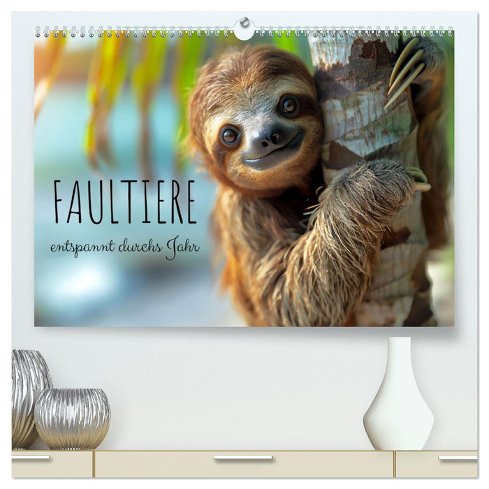 Faultiere - entspannt durchs Jahr (CALVENDO Premium Wandkalender 2026)