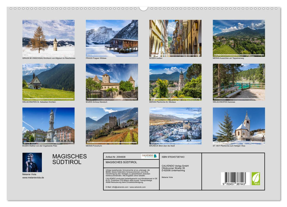 MAGISCHES SÜDTIROL (CALVENDO Premium Wandkalender 2026)