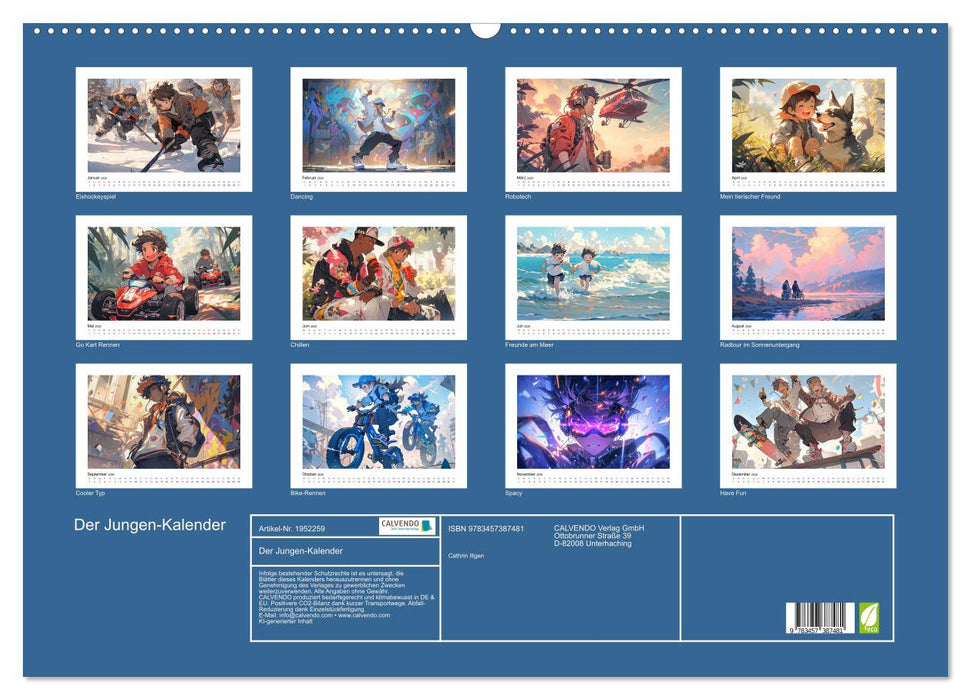 Der Jungen-Kalender (CALVENDO Wandkalender 2026)