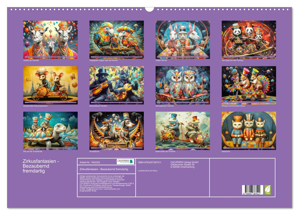 Zirkusfantasien - Bezaubernd fremdartig (CALVENDO Wandkalender 2026)