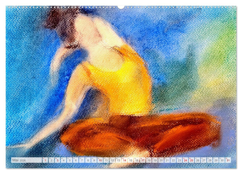 Yin Yoga Art - Künstlerische Darstellung von Yin Yoga Asanas (CALVENDO Wandkalender 2026)
