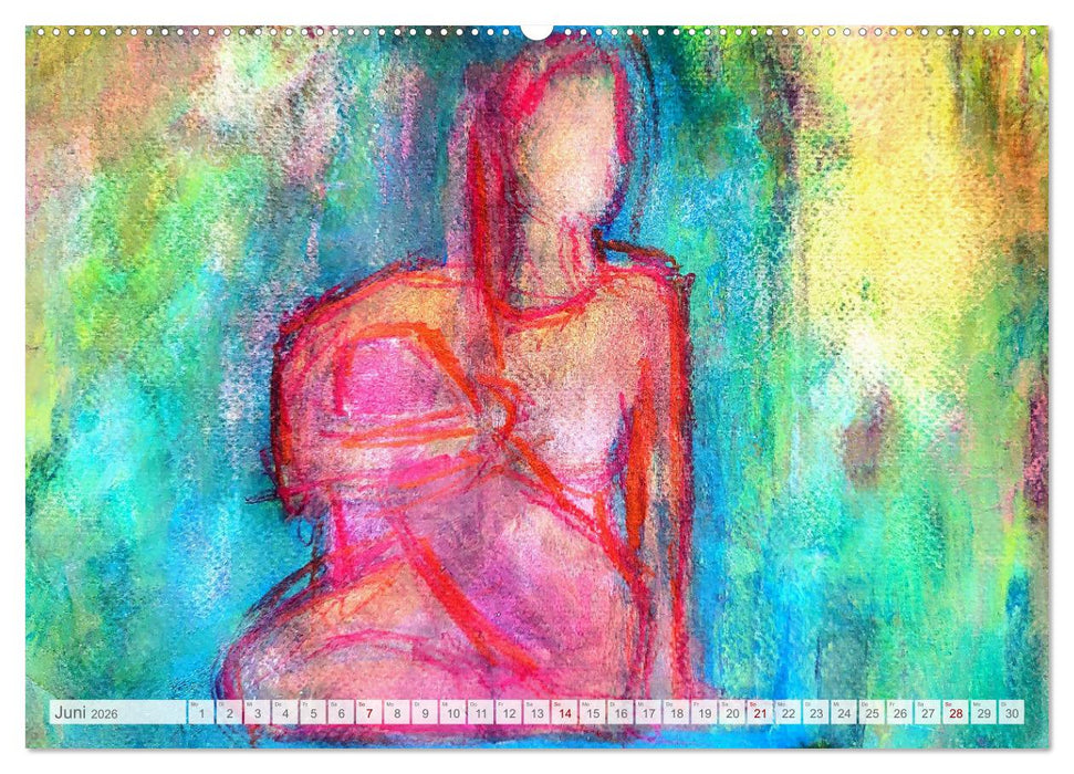 Yin Yoga Art - Künstlerische Darstellung von Yin Yoga Asanas (CALVENDO Wandkalender 2026)