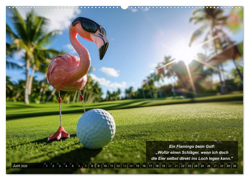 Der tierisch lustige Golfkalender (CALVENDO Wandkalender 2026)