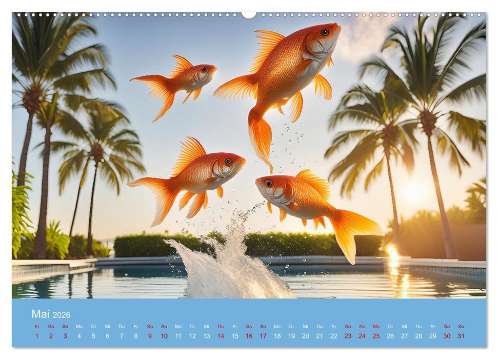 Tierische Urlaubsträume (CALVENDO Premium Wandkalender 2026)