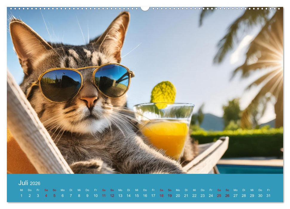 Tierische Urlaubsträume (CALVENDO Premium Wandkalender 2026)