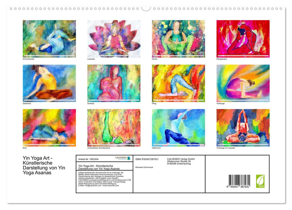 Yin Yoga Art - Künstlerische Darstellung von Yin Yoga Asanas (CALVENDO Premium Wandkalender 2026)