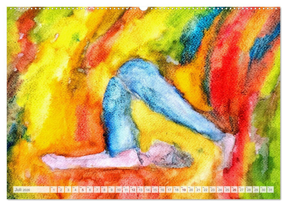Yin Yoga Art - Künstlerische Darstellung von Yin Yoga Asanas (CALVENDO Premium Wandkalender 2026)