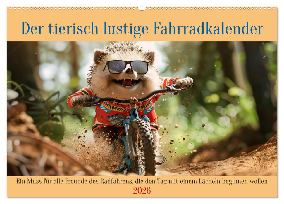Der tierisch lustige Fahrradkalender (CALVENDO Wandkalender 2026)