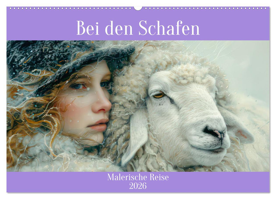 Bei den Schafen - Malerische Reise (CALVENDO Wandkalender 2026)