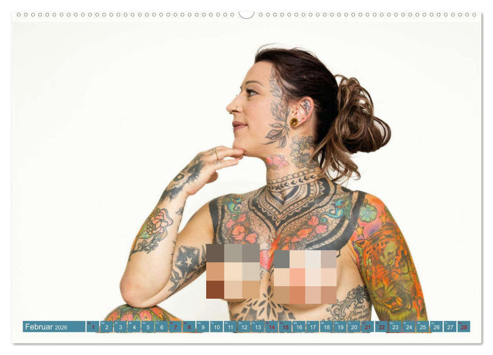 Tattoo-Liebe, die unter die Haut geht (CALVENDO Premium Wandkalender 2026)